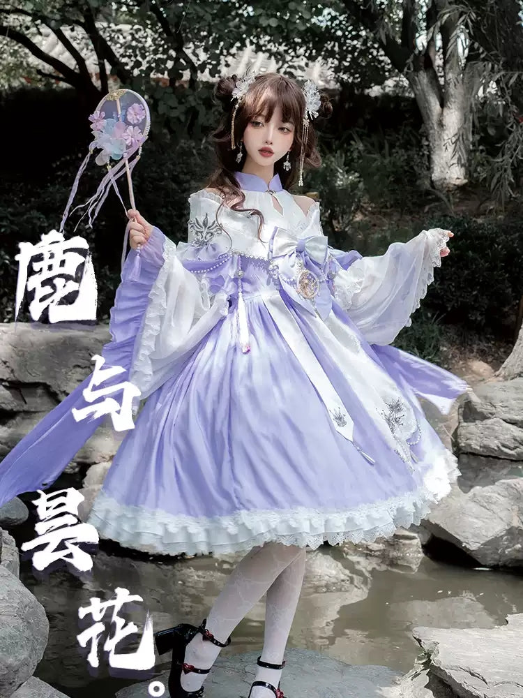 Chinese-style Design Voluminous Sleeve Costume Dress CAT0020