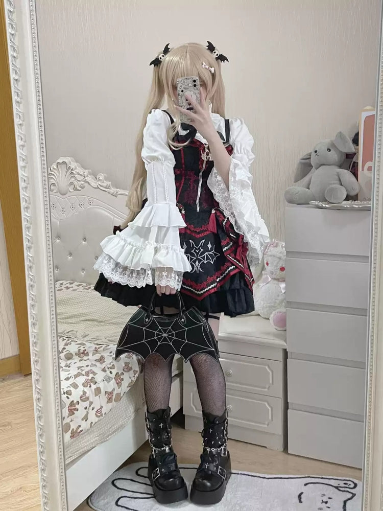 Black and Red Bat Dark Gothic Lolita Dress CAT0028