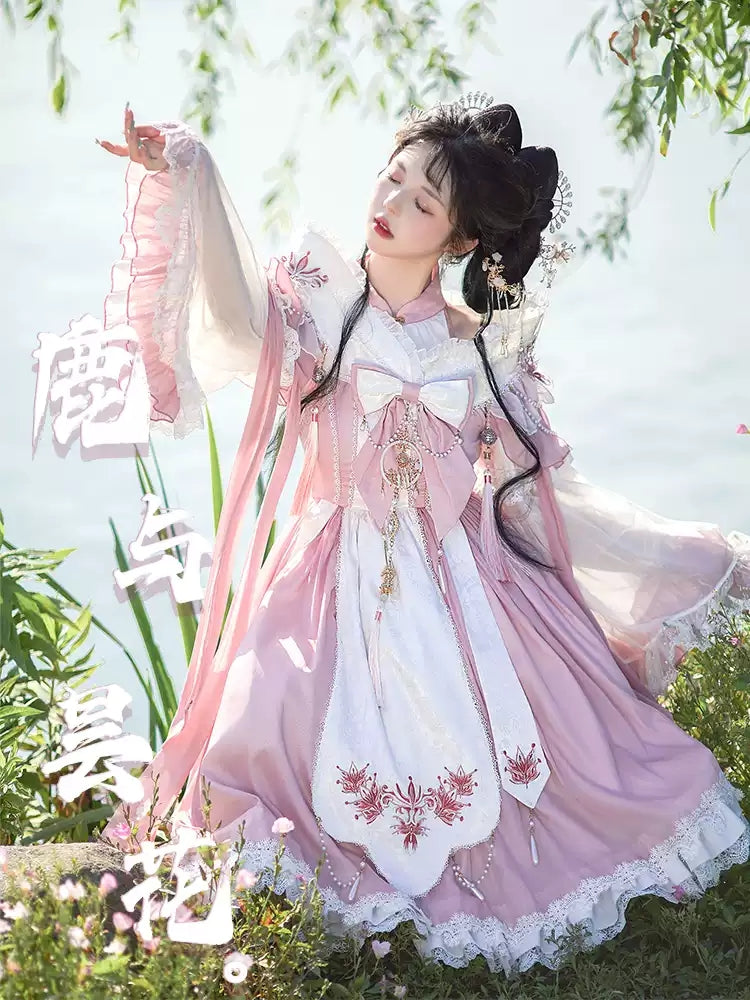 Chinese-style Design Voluminous Sleeve Costume Dress CAT0020