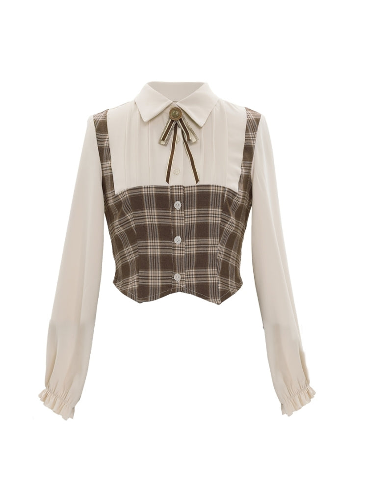Brown Check Two-Piece Set LAL0056