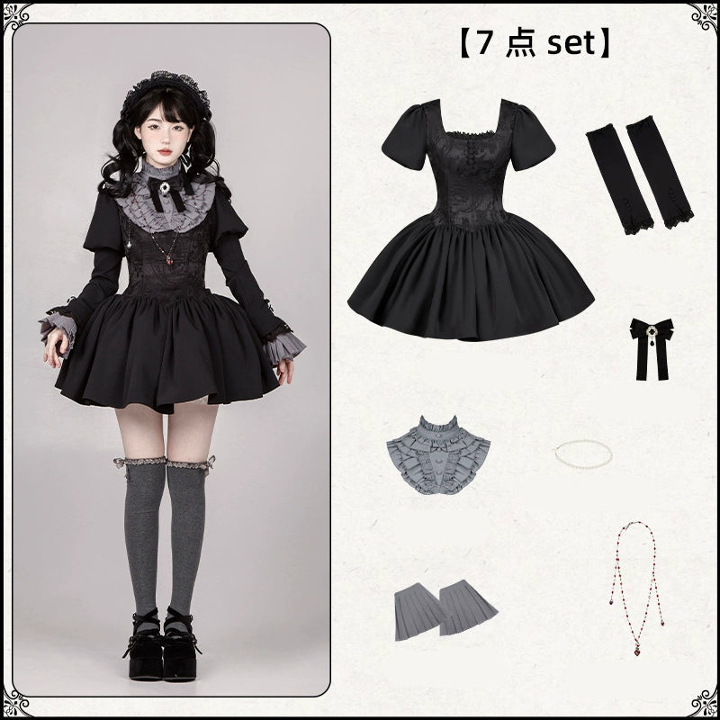 Classical Style Fake Collar Twin Dress WIT0278