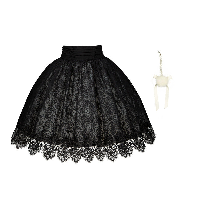 Doll-Style Lolita Lace Apron Twin Dress WIT0281