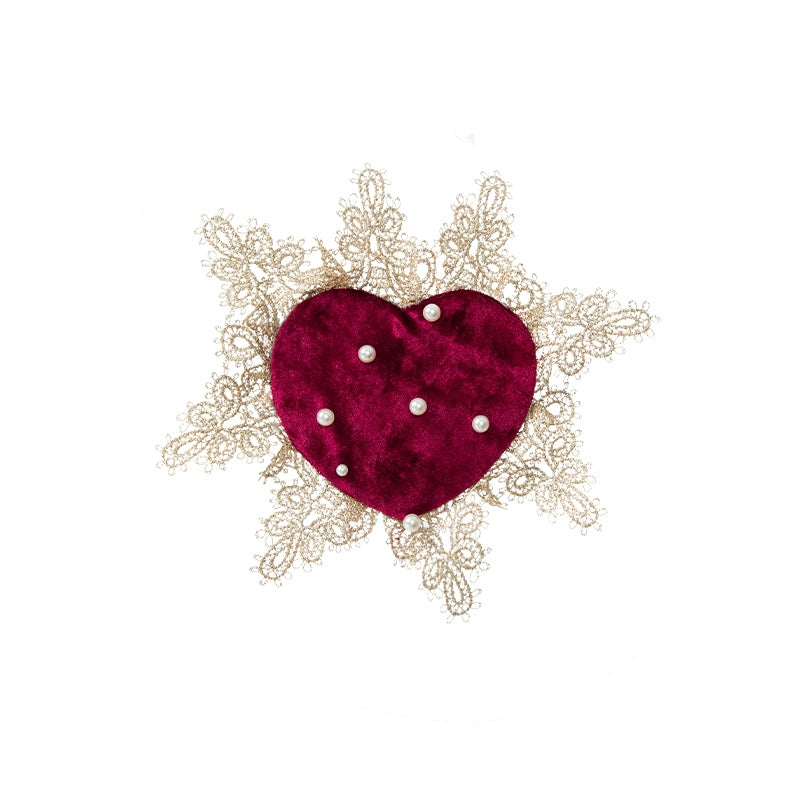 White Red Velvet Princess Dress WIT0275