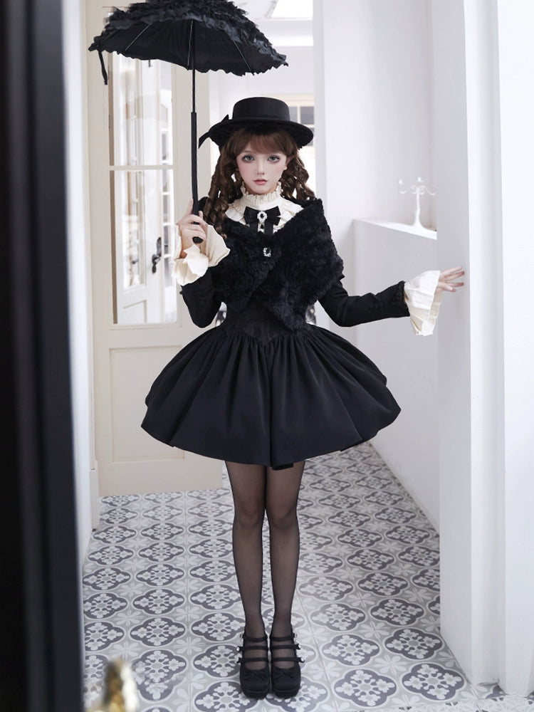 Classical Style Fake Collar Twin Dress WIT0278
