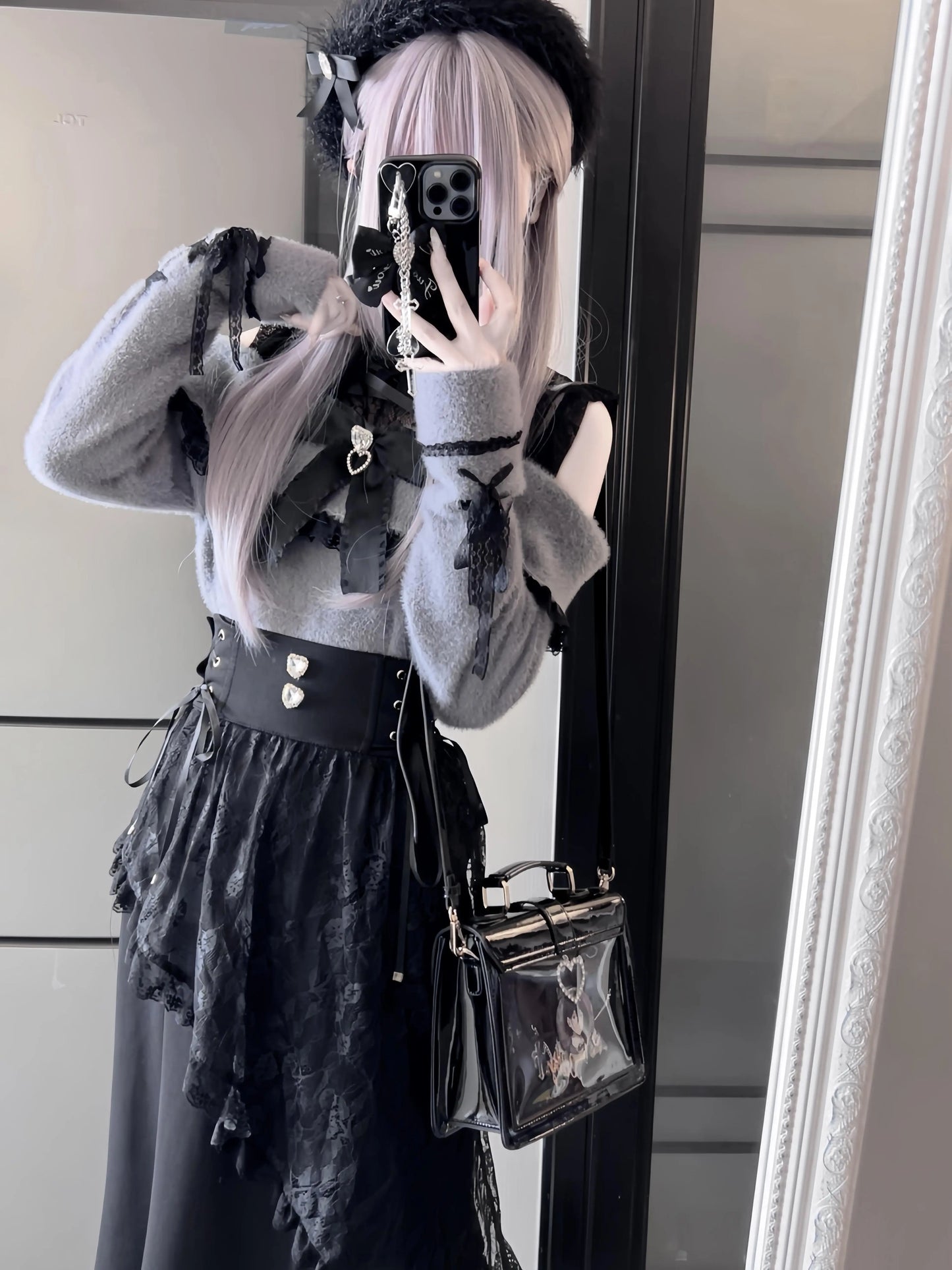 Black Fishtail Long Skirt MIL0001