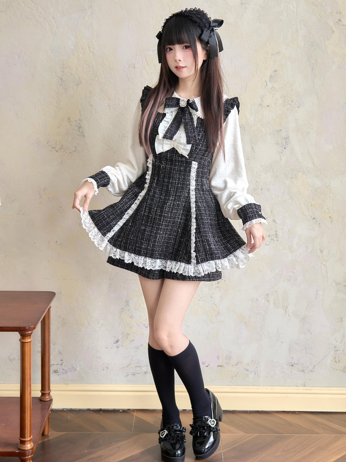 Ground Mine Girl Style Frill Ribbon Dress NOG0010