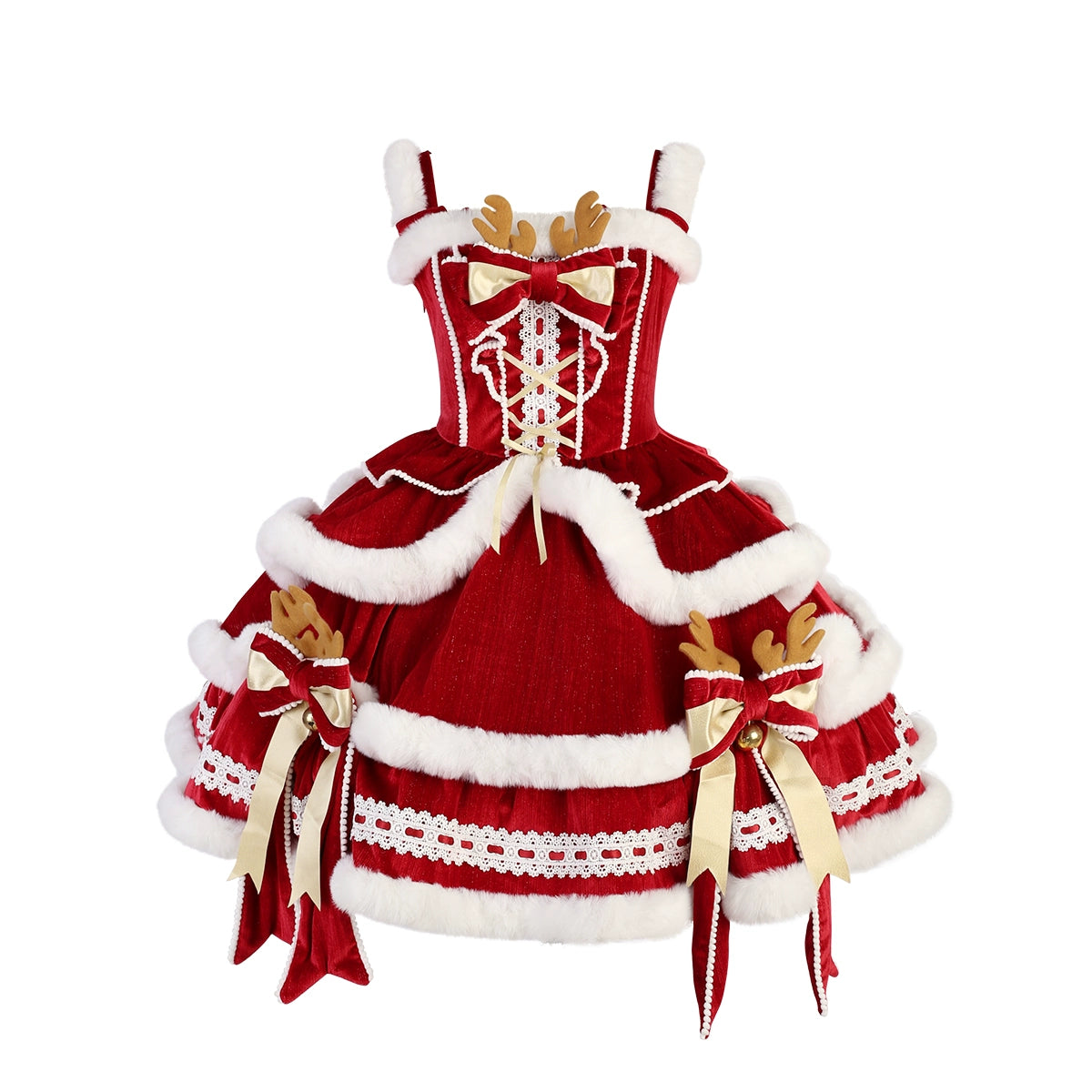 Christmas Symphony Lolita Hooded Cape Dress YOU0195