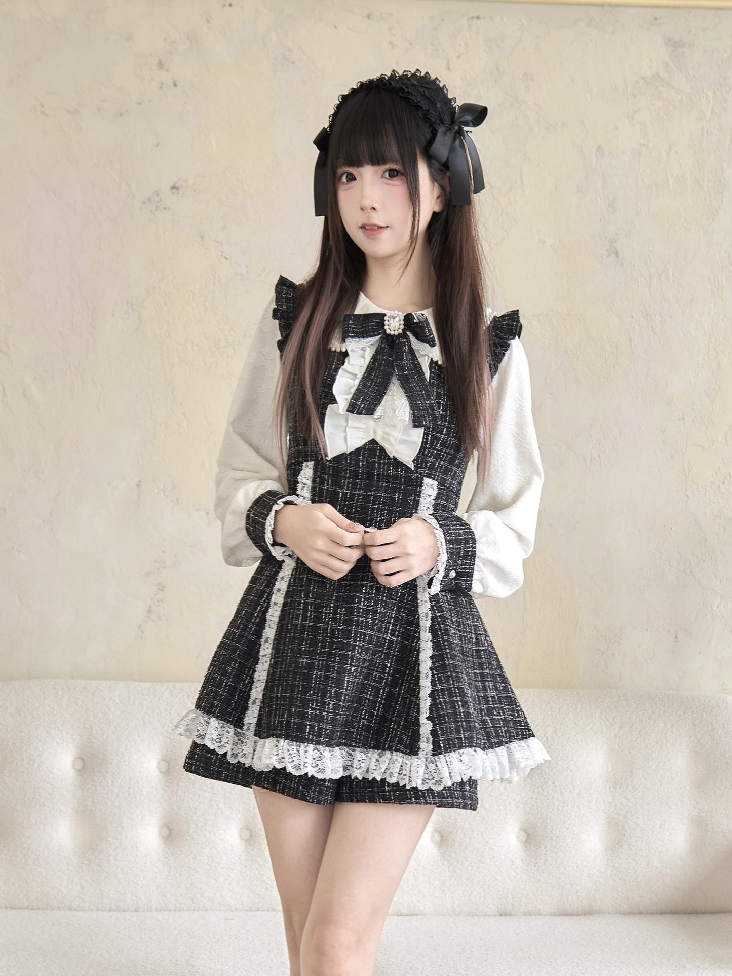 Ground Mine Girl Style Frill Ribbon Dress NOG0010
