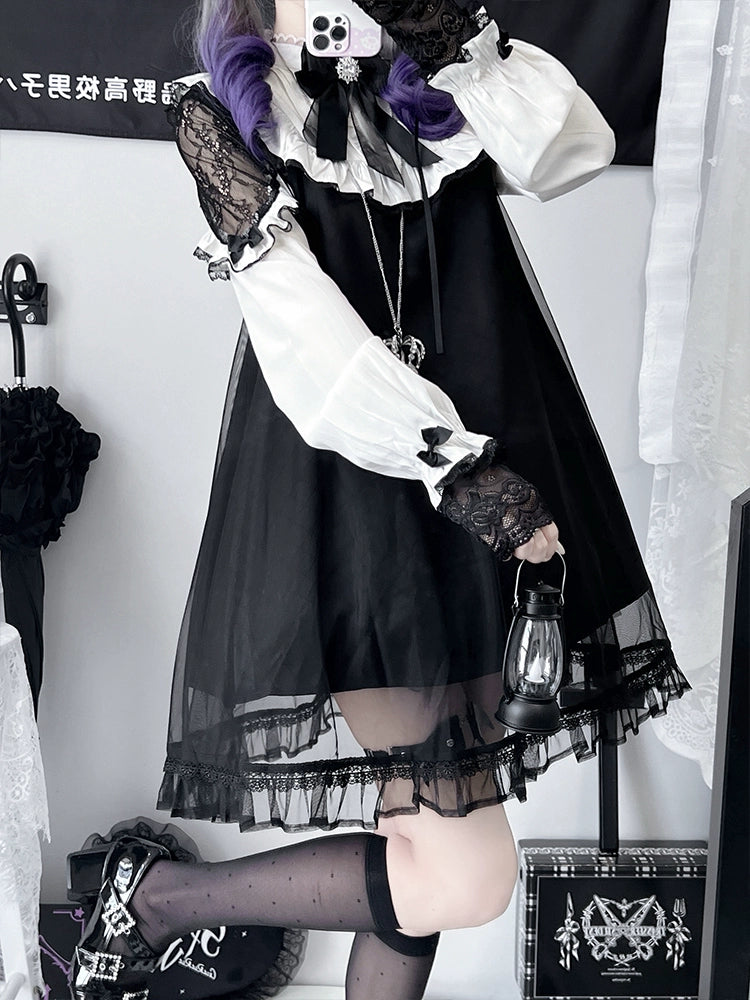 Gothic Style Black Dress LAL0100