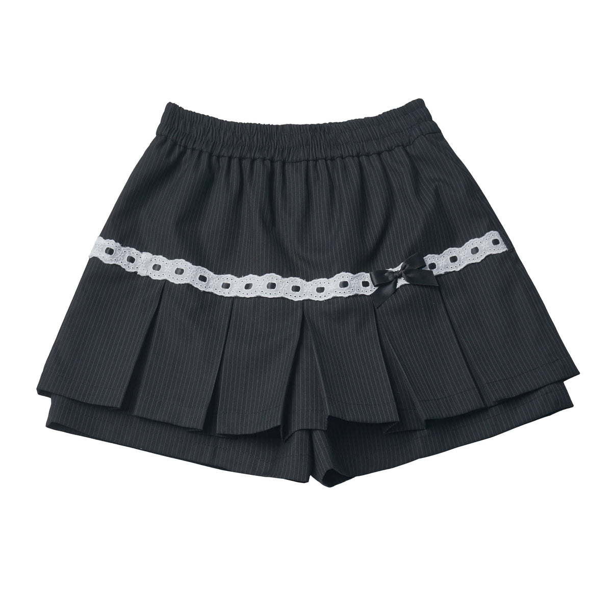 Bow-Tie Academy Knit Top With Pleated Mini Skirt PIN0056