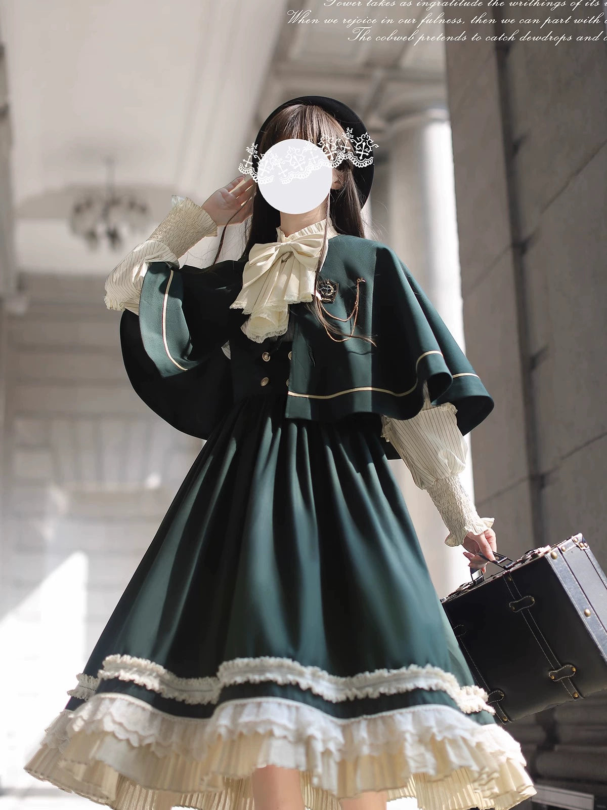 Western Preppy Style Dress HUT0127
