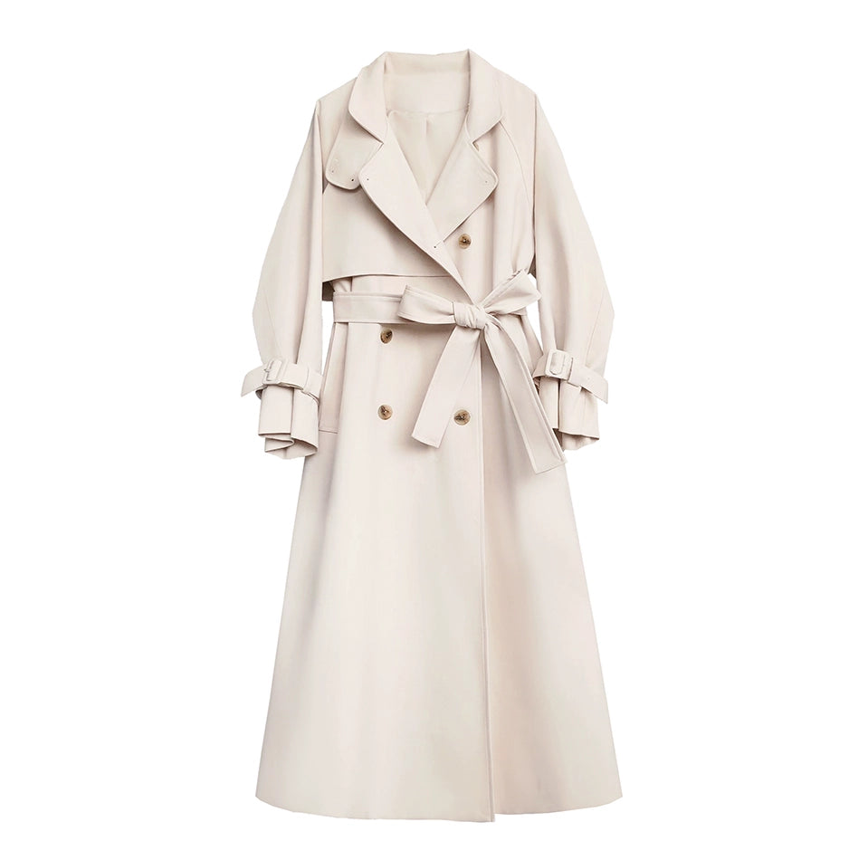 French Retro Beige Girly Coat HUT0123