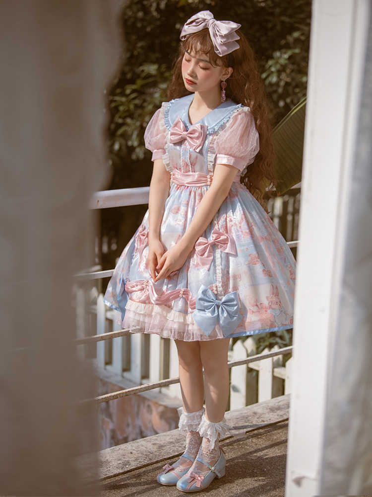 Sakura Candy Short Sleeve Sweet Doll Girl Dress YOU0133