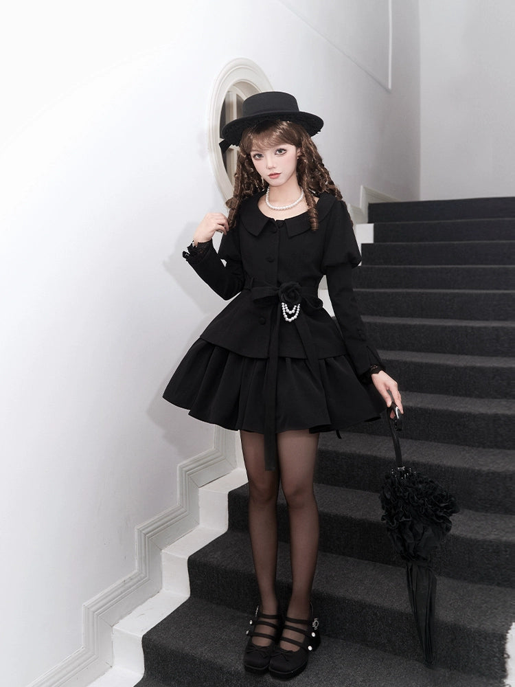 Classical Black Ribbon Jacket WIT0279