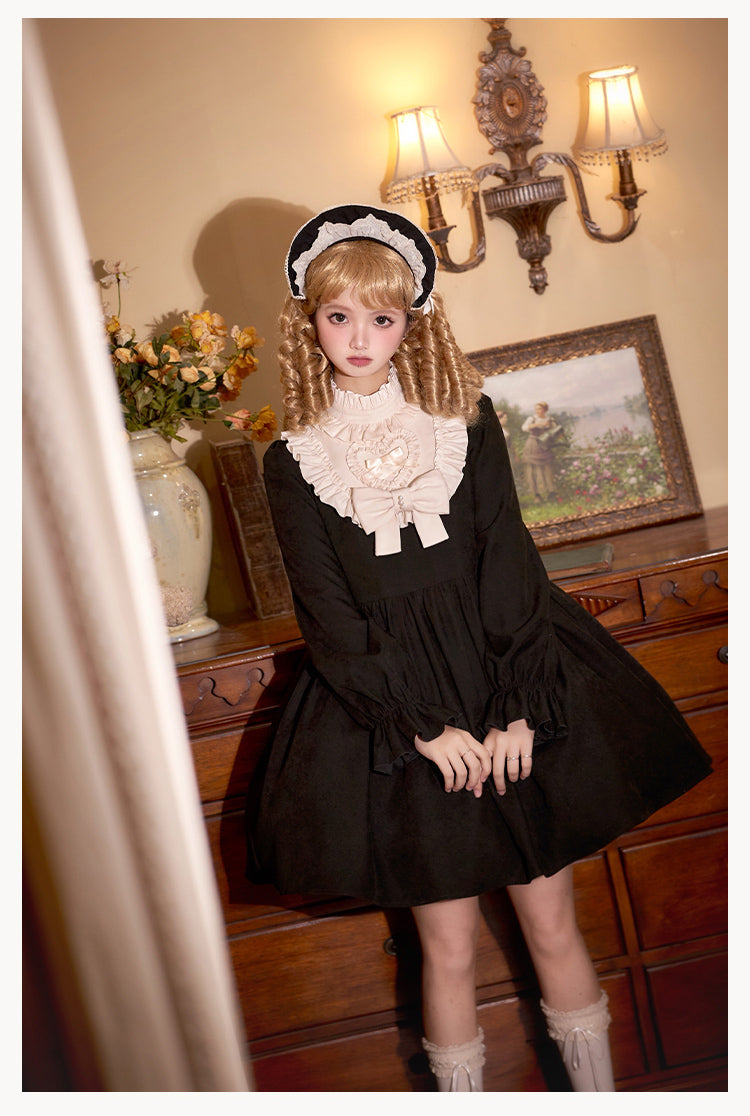 Doll-Style Lolita Lace Apron Twin Dress WIT0281