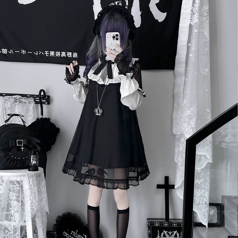 Gothic Style Black Dress LAL0100