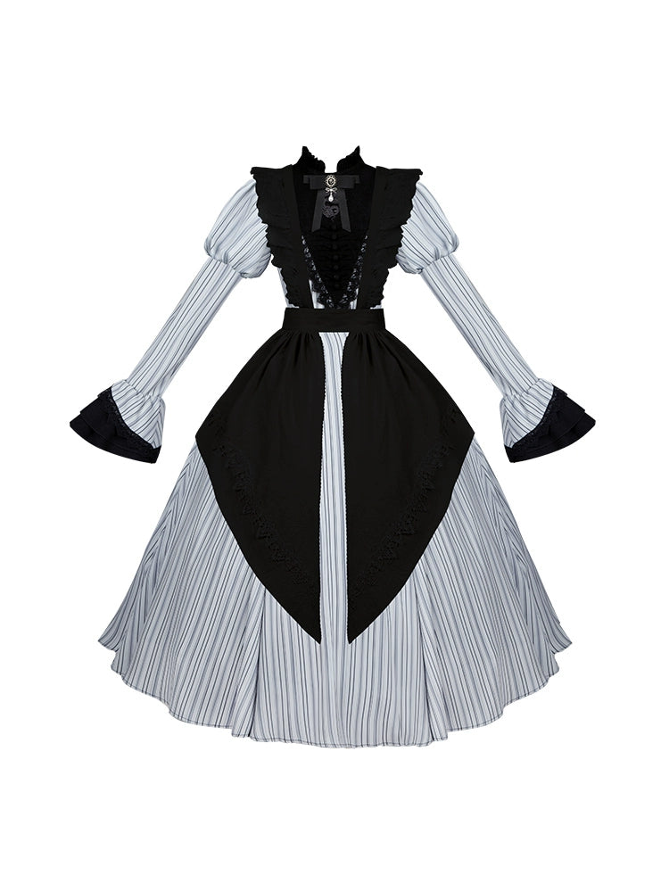 Gothic Nun Long and Short Apron Twin Dress WIT0280