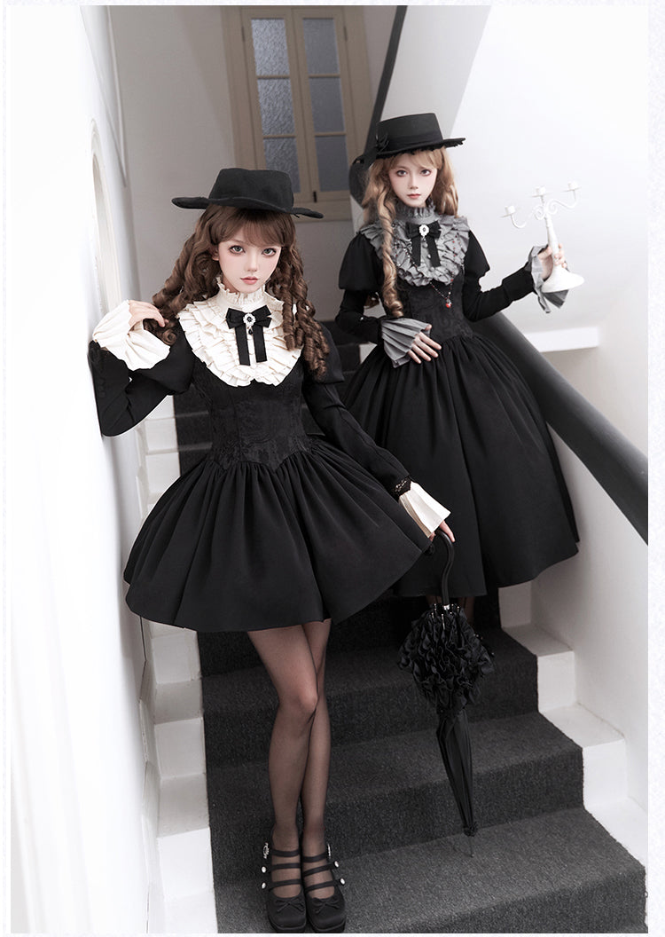 Classical Style Fake Collar Twin Dress WIT0278