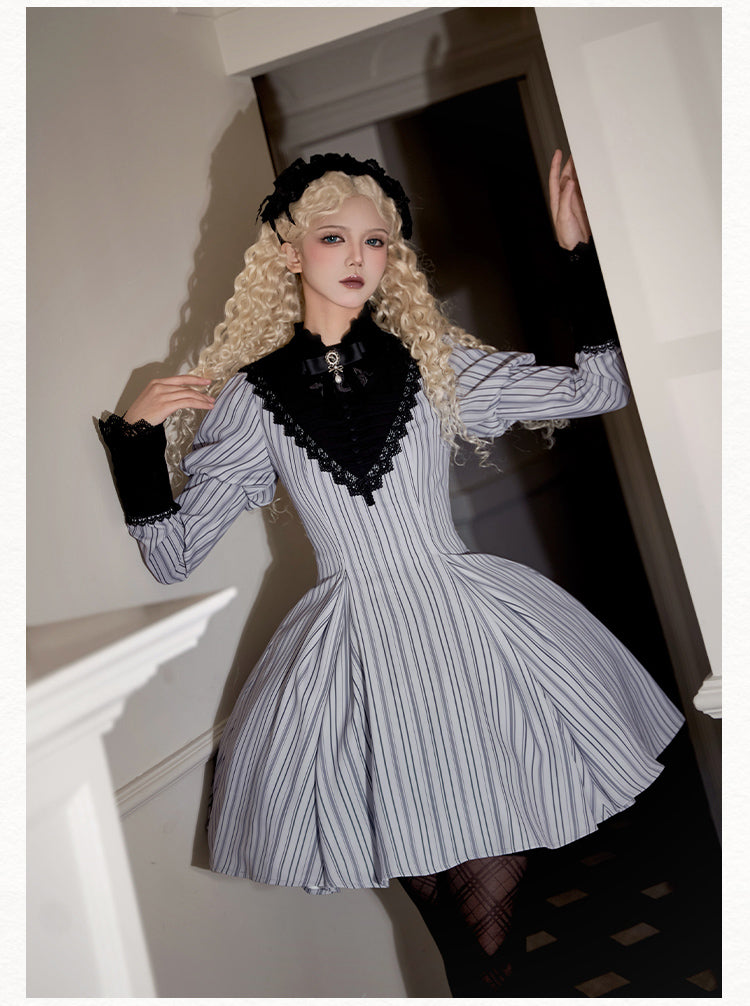 Gothic Nun Long and Short Apron Twin Dress WIT0280