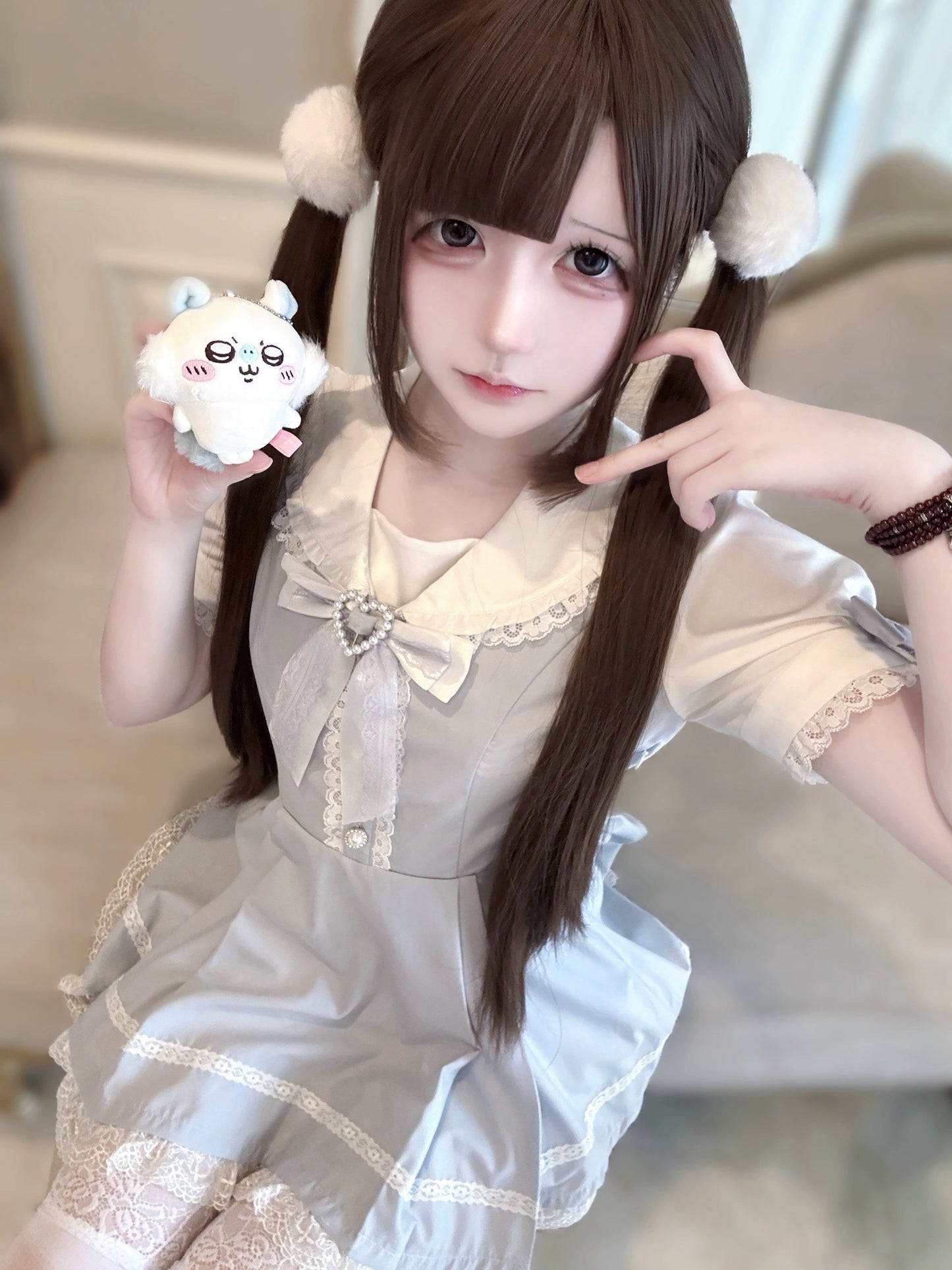 Sailor Collar Ribbon Mini Short Sleeve Dress KAN0005