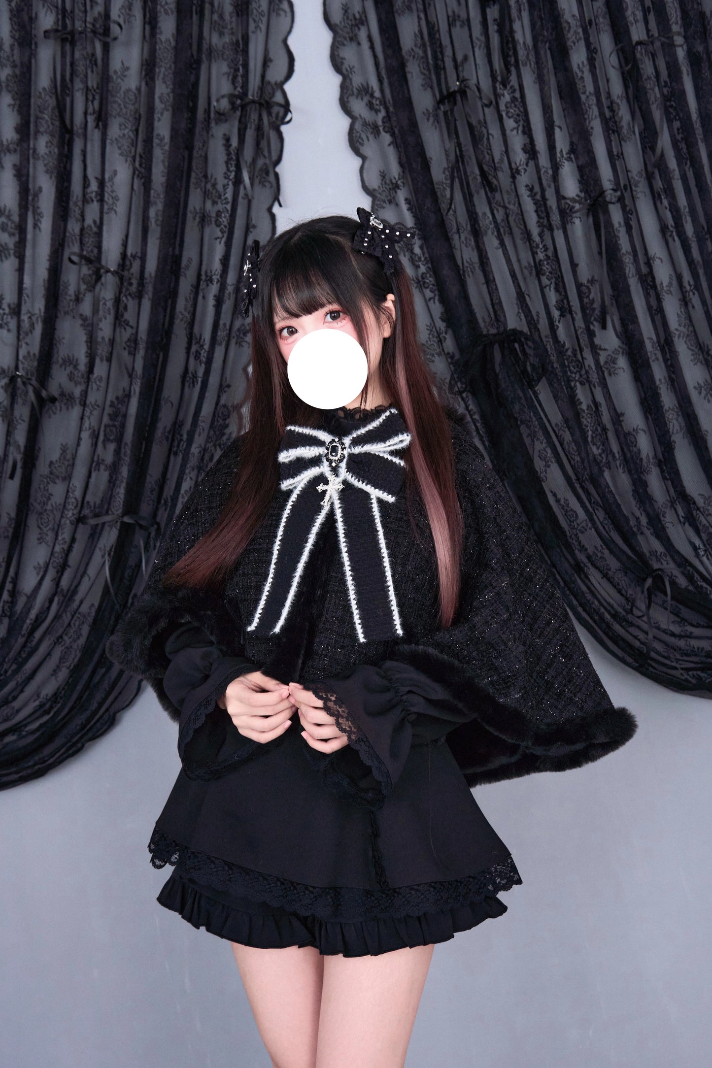 Cat Ear Fur Edge Cape NOG0003