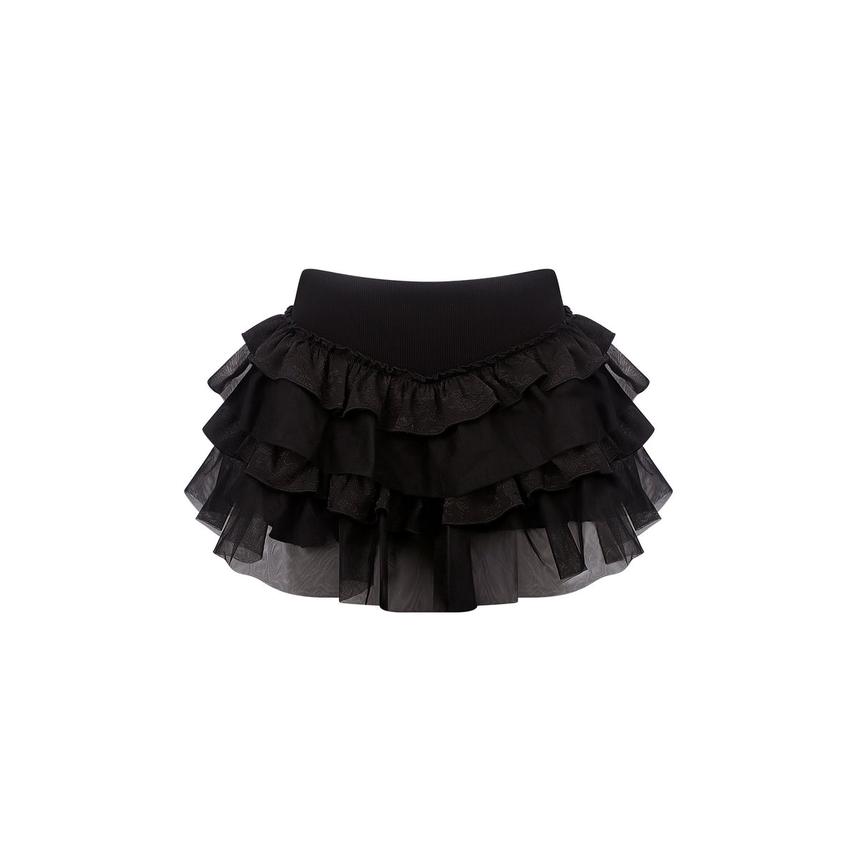Gothic Ruffle Blouse Tiered Skirt Set SER0149