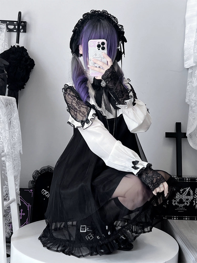 Gothic Style Black Dress LAL0100
