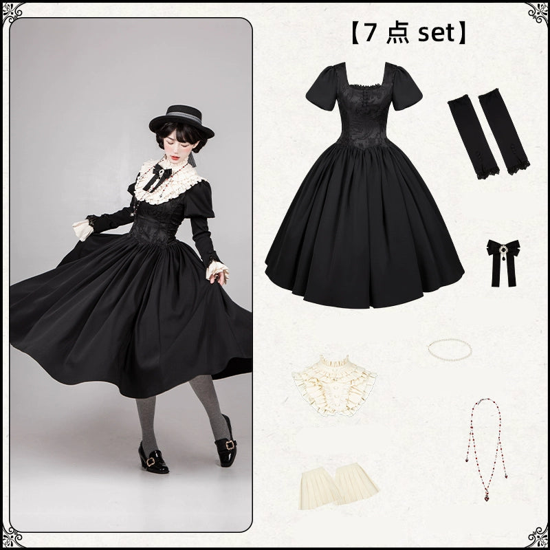 Classical Style Fake Collar Twin Dress WIT0278