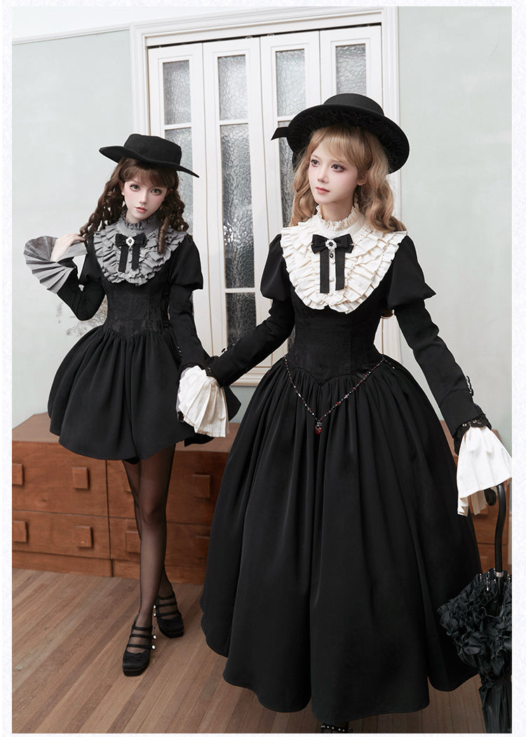 Classical Style Fake Collar Twin Dress WIT0278