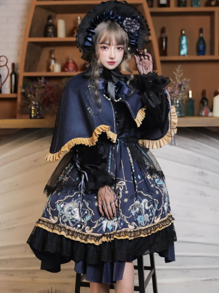 Dark Blue Lolita Dress CHE0003 - Main Image