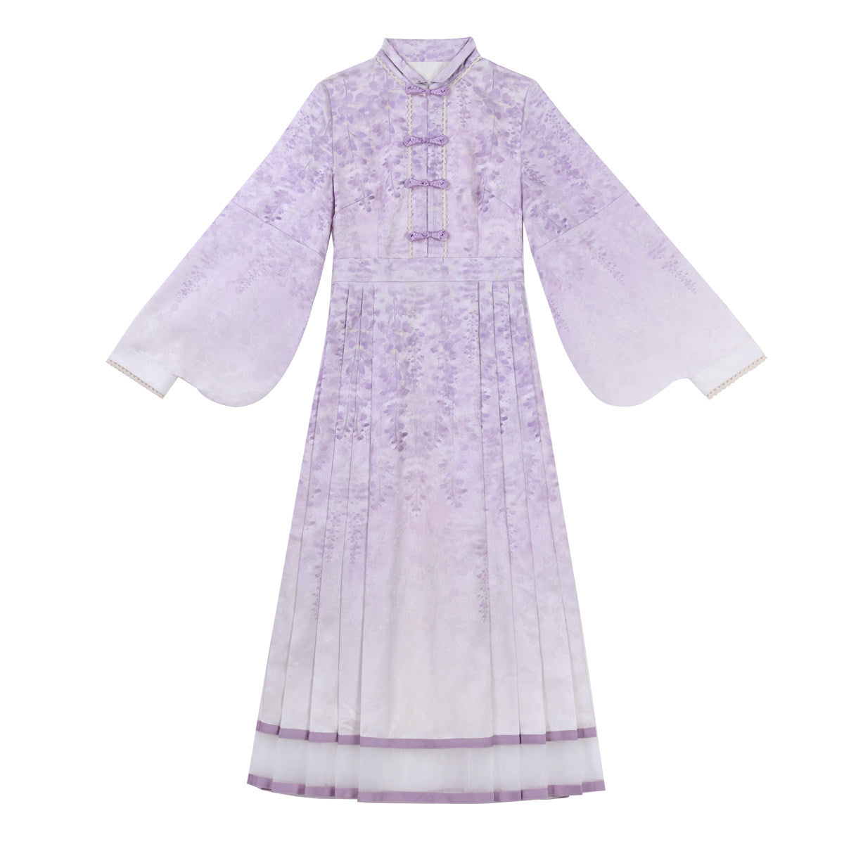 Chinese Style Floral Print Apron Dress Set YOU0252