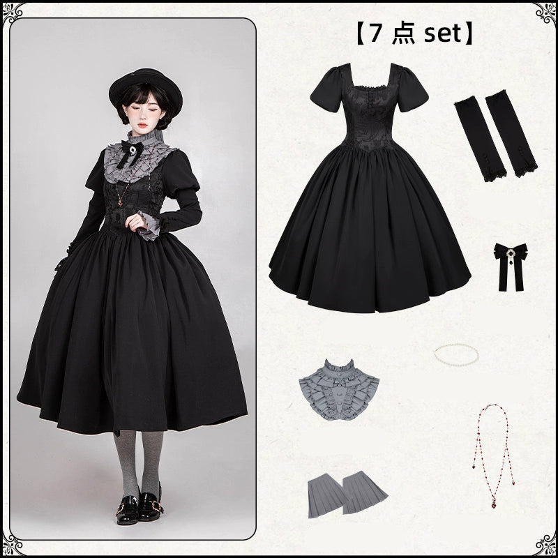 Classical Style Fake Collar Twin Dress WIT0278