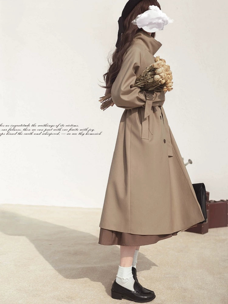 French Retro Brown Girly Coat HUT0122
