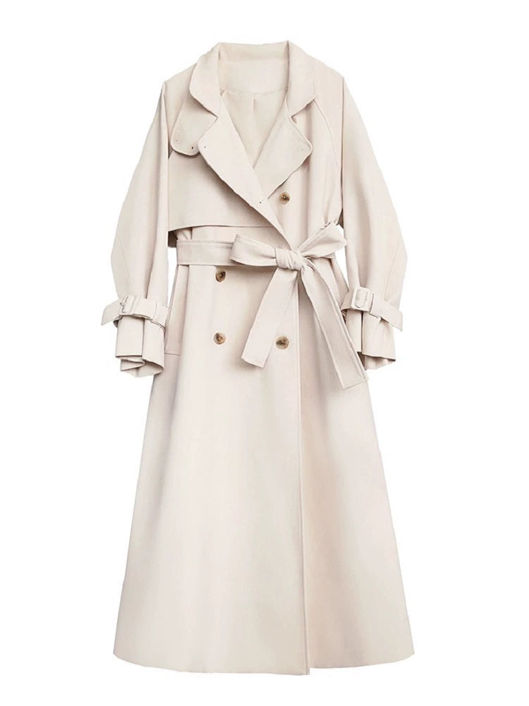 French Retro Beige Girly Coat HUT0123