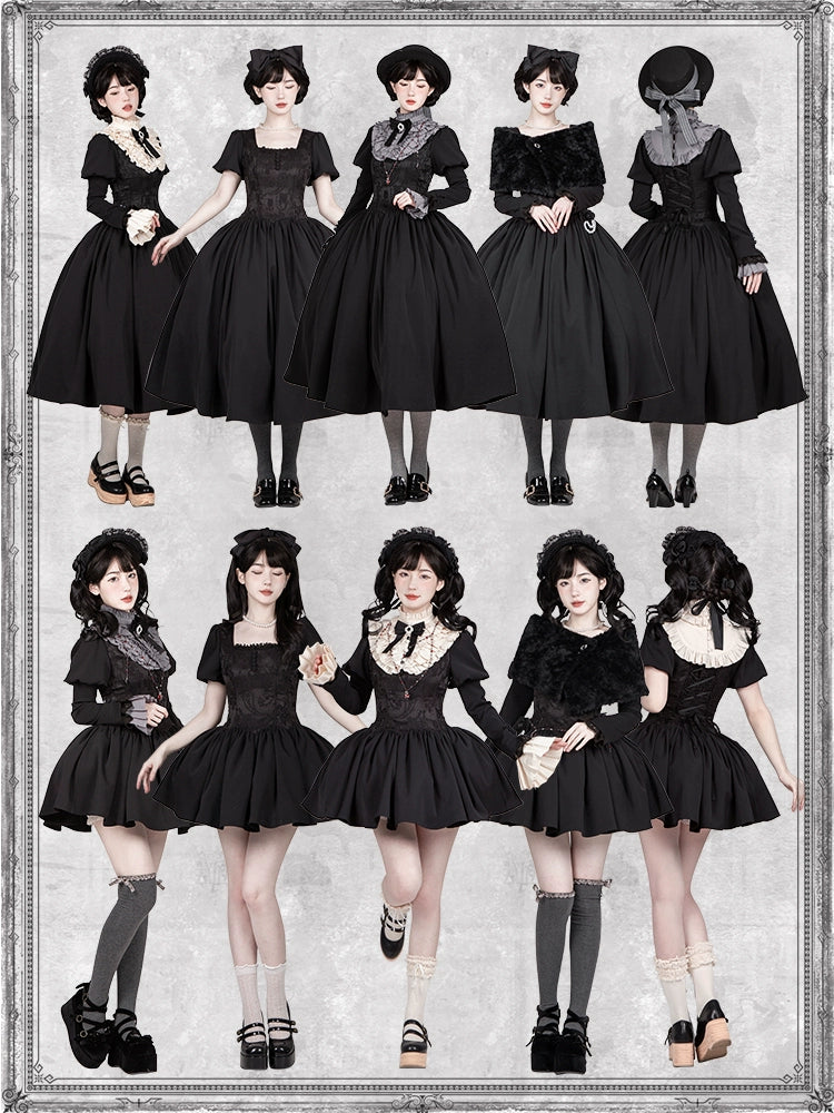 Classical Style Fake Collar Twin Dress WIT0278