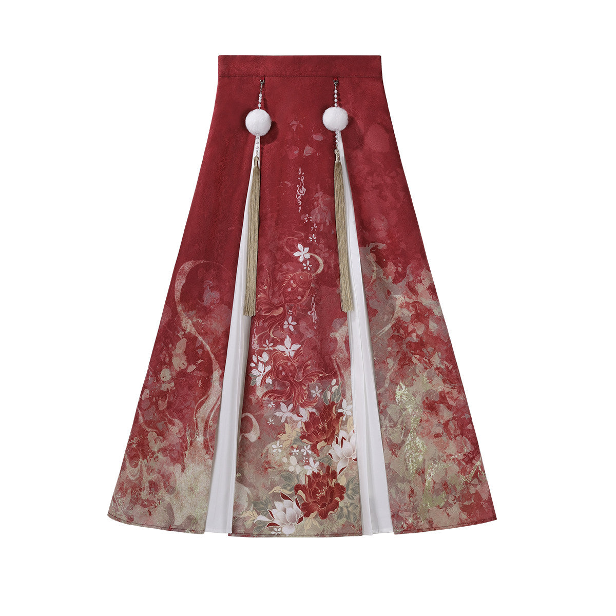 Chinese Style Floral Shirt Skirt And Cape Set YOU0325