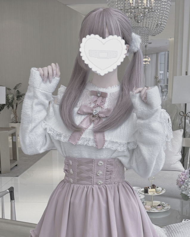 Ribbon Lace Off-Shoulder Knit MIL0002