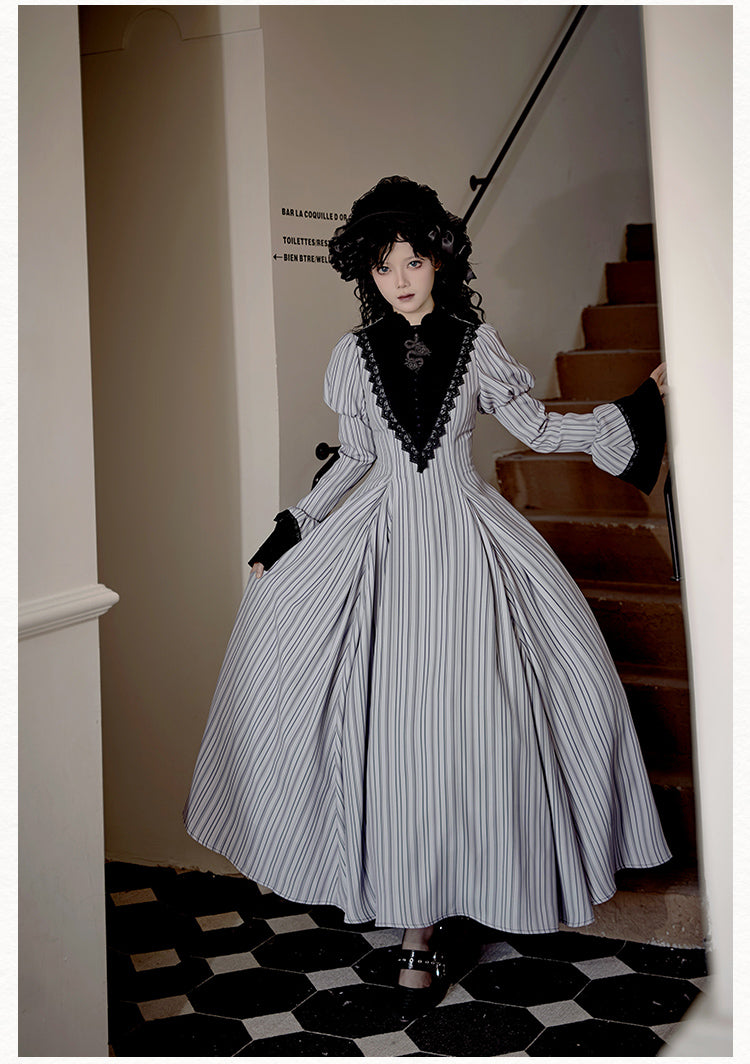Gothic Nun Long and Short Apron Twin Dress WIT0280