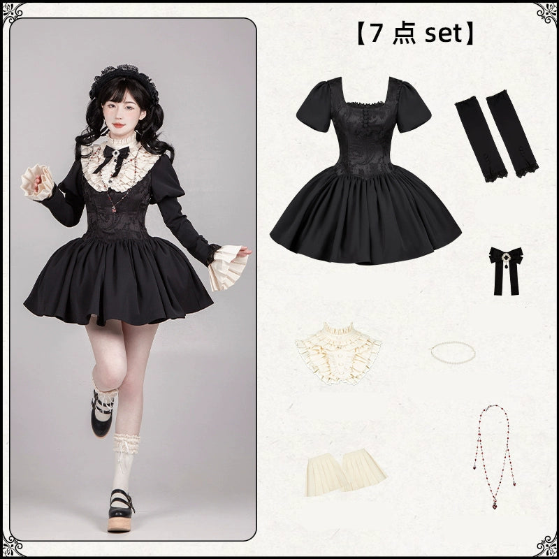 Classical Style Fake Collar Twin Dress WIT0278