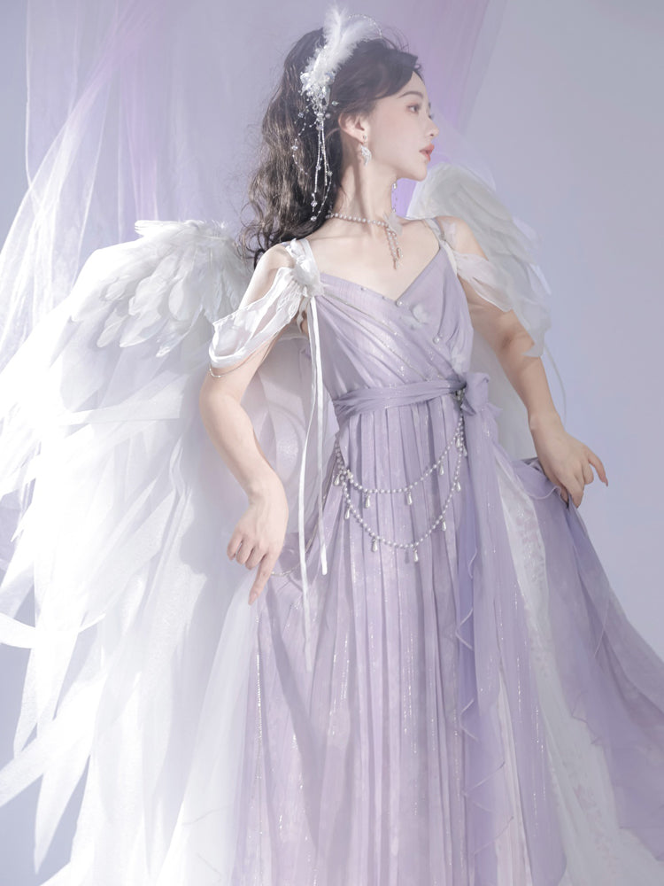 China Style Purple Mermaid Dress YOU0055