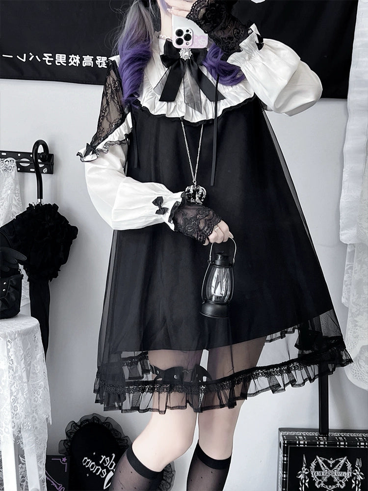 Gothic Style Black Dress LAL0100