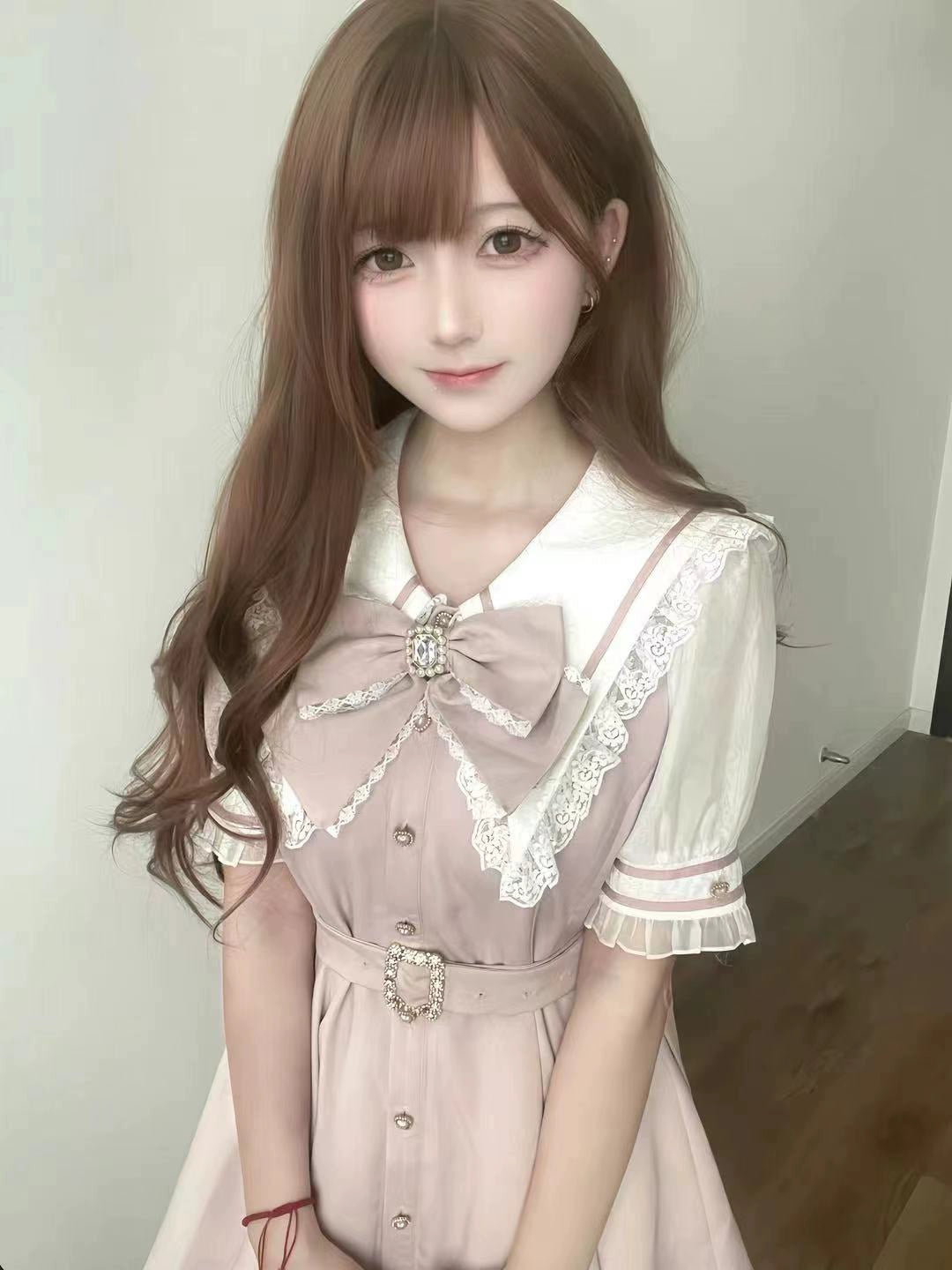 Waist Belt Checkered Dress MIL0006
