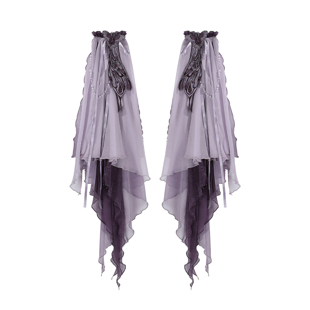 Chinese Style Gothic Lolita Ruffled Chiffon Dress Set YOU0267