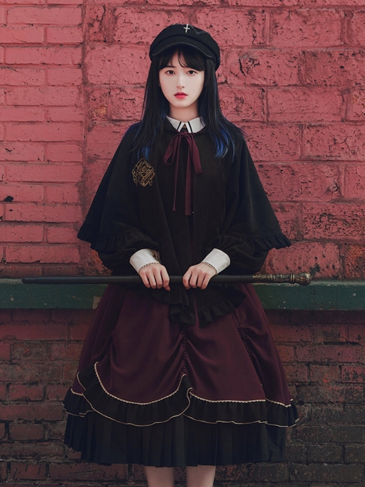 Wizard-Style Faux Two-Piece Dress WIT0129