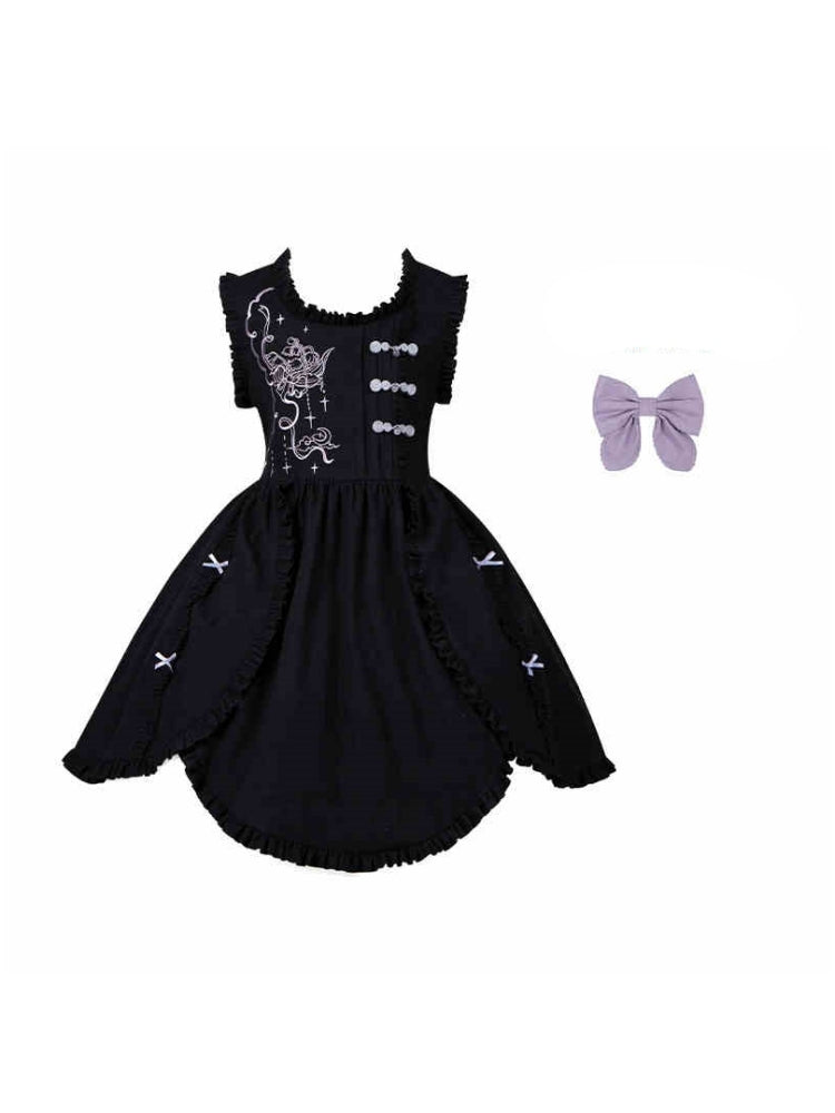 Petal Collar Lily of the Valley Embroidery Apron Lolita Dress WIT0263