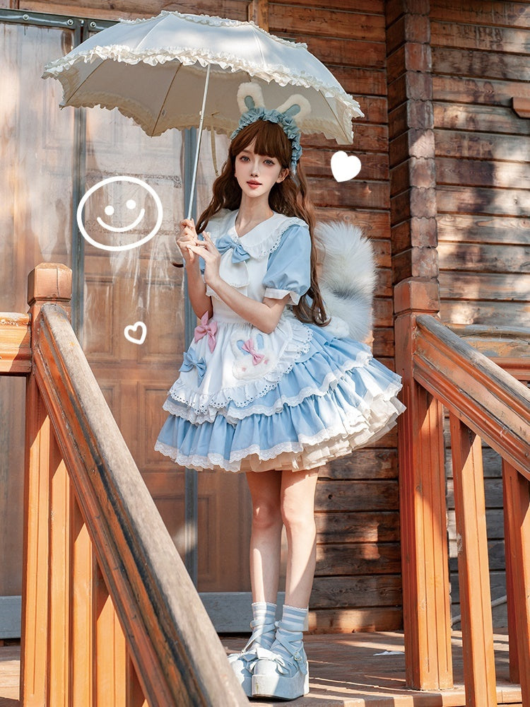 Bunny Maid Style Frill Apron Dress CAT0013