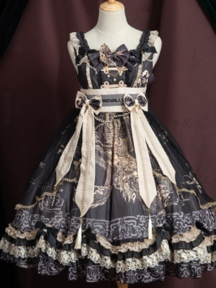Open Shoulder Chinese Style Cake Dress CAT0010