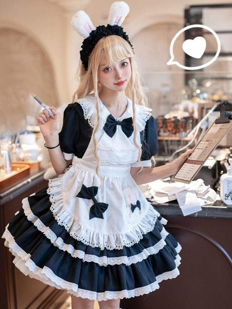 Bunny Maid Style Frill Apron Dress CAT0013