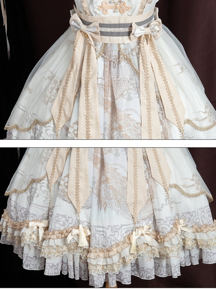 Open Shoulder Chinese Style Cake Dress CAT0010