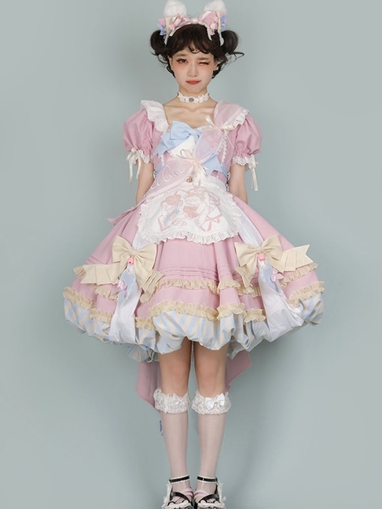 Sweet Lolita Apron Puff Dress CAT0011